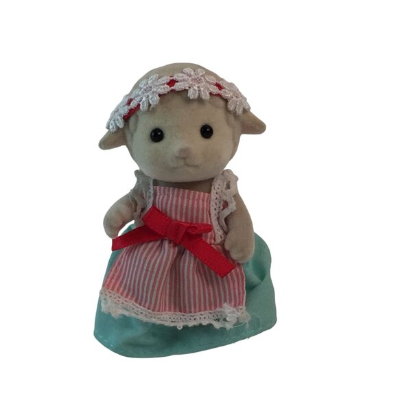 Sylvanian Families Calico Critters Popcorn Delivery Trike Lamb Figure Bicyle - Picture 2 of 14